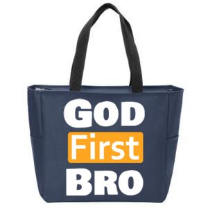 God First Bro Zip Tote Bag