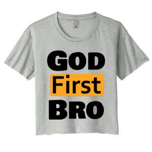 God First Bro Women's Crop Top Tee