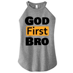 God First Bro Women's Perfect Tri Rocker Tank