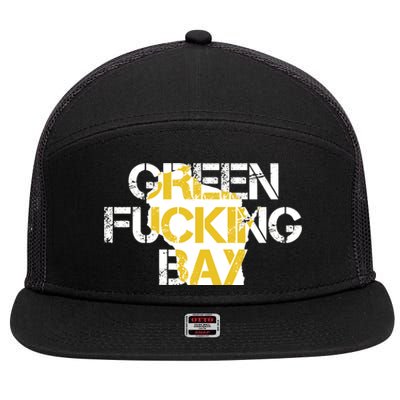 Green Fucking Bay 7 Panel Mesh Trucker Snapback Hat