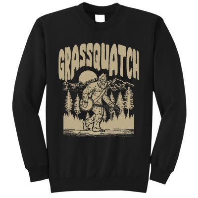 Grassquatch! Funny Bigfoot Banjo Bluegrass Sasquatch Outdoor Sweatshirt