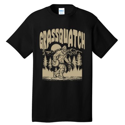 Grassquatch! Funny Bigfoot Banjo Bluegrass Sasquatch Outdoor Tall T-Shirt