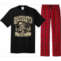 Grassquatch! Funny Bigfoot Banjo Bluegrass Sasquatch Outdoor Pajama Set