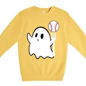 Ghost Forkball Baseball Pitch Fork Ball K Strikeout Premium Crewneck Sweatshirt