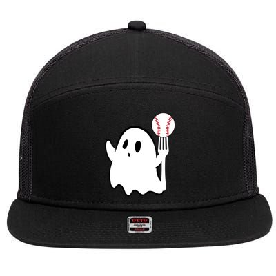 Ghost Forkball Baseball Pitch Fork Ball K Strikeout 7 Panel Mesh Trucker Snapback Hat