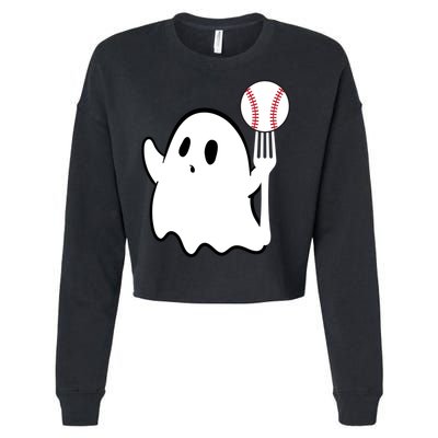 Ghost Forkball Baseball Pitch Fork Ball K Strikeout Cropped Pullover Crew