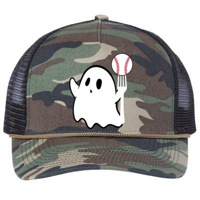 Ghost Forkball Baseball Pitch Fork Ball K Strikeout Retro Rope Trucker Hat Cap