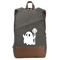 Ghost Forkball Baseball Pitch Fork Ball K Strikeout Cotton Canvas Backpack