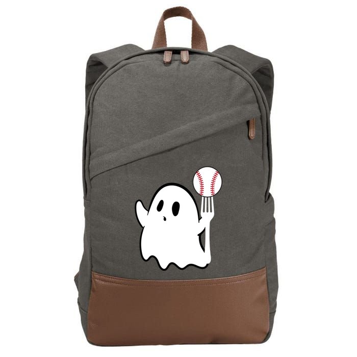 Ghost Forkball Baseball Pitch Fork Ball K Strikeout Cotton Canvas Backpack