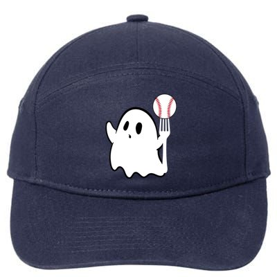 Ghost Forkball Baseball Pitch Fork Ball K Strikeout 7-Panel Snapback Hat