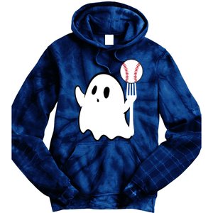 Ghost Forkball Baseball Pitch Fork Ball K Strikeout Tie Dye Hoodie