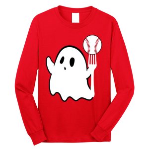 Ghost Forkball Baseball Pitch Fork Ball K Strikeout Long Sleeve Shirt