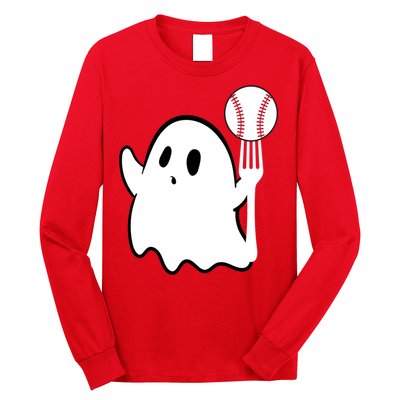 Ghost Forkball Baseball Pitch Fork Ball K Strikeout Long Sleeve Shirt