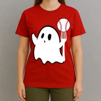 Ghost Forkball Baseball Pitch Fork Ball K Strikeout T-Shirt