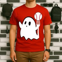 Ghost Forkball Baseball Pitch Fork Ball K Strikeout T-Shirt