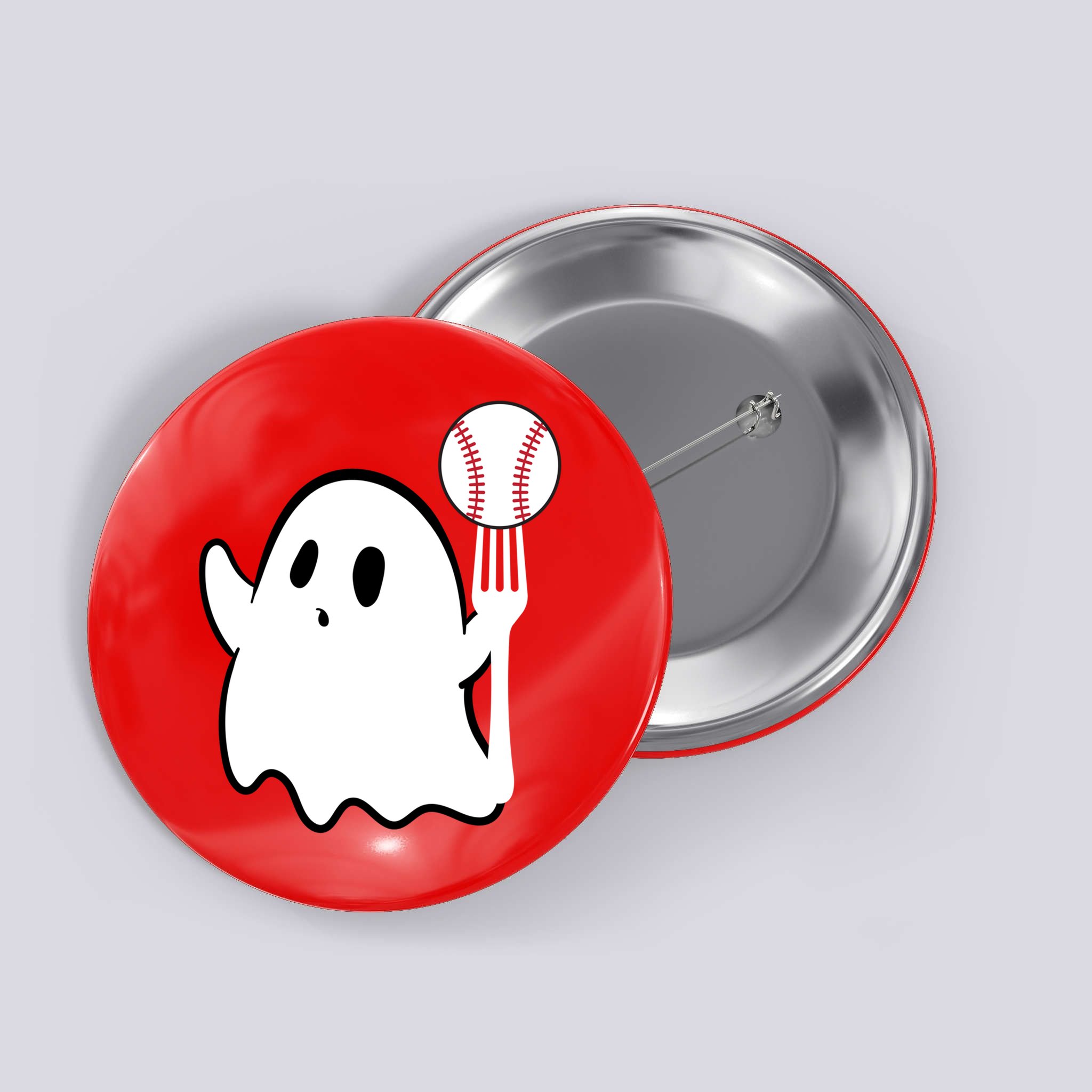 Ghost Forkball Baseball Pitch Fork Ball K Strikeout Button