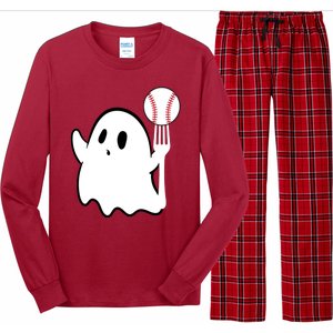 Ghost Forkball Baseball Pitch Fork Ball K Strikeout Long Sleeve Pajama Set