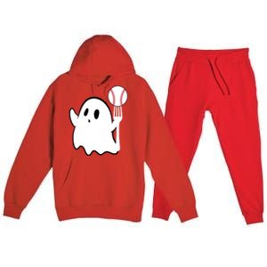 Ghost Forkball Baseball Pitch Fork Ball K Strikeout Premium Hooded Sweatsuit Set