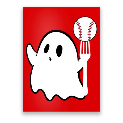 Ghost Forkball Baseball Pitch Fork Ball K Strikeout Poster