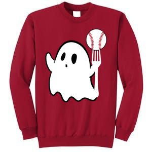 Ghost Forkball Baseball Pitch Fork Ball K Strikeout Tall Sweatshirt