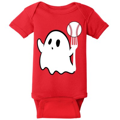 Ghost Forkball Baseball Pitch Fork Ball K Strikeout Baby Bodysuit