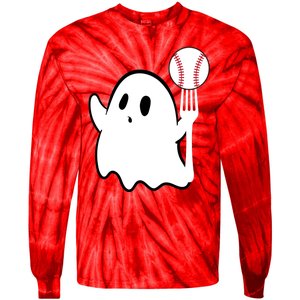 Ghost Forkball Baseball Pitch Fork Ball K Strikeout Tie-Dye Long Sleeve Shirt