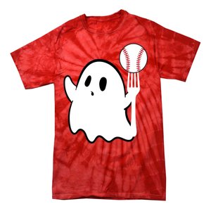 Ghost Forkball Baseball Pitch Fork Ball K Strikeout Tie-Dye T-Shirt