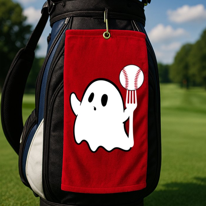 Ghost Forkball Baseball Pitch Fork Ball K Strikeout Golf Towel