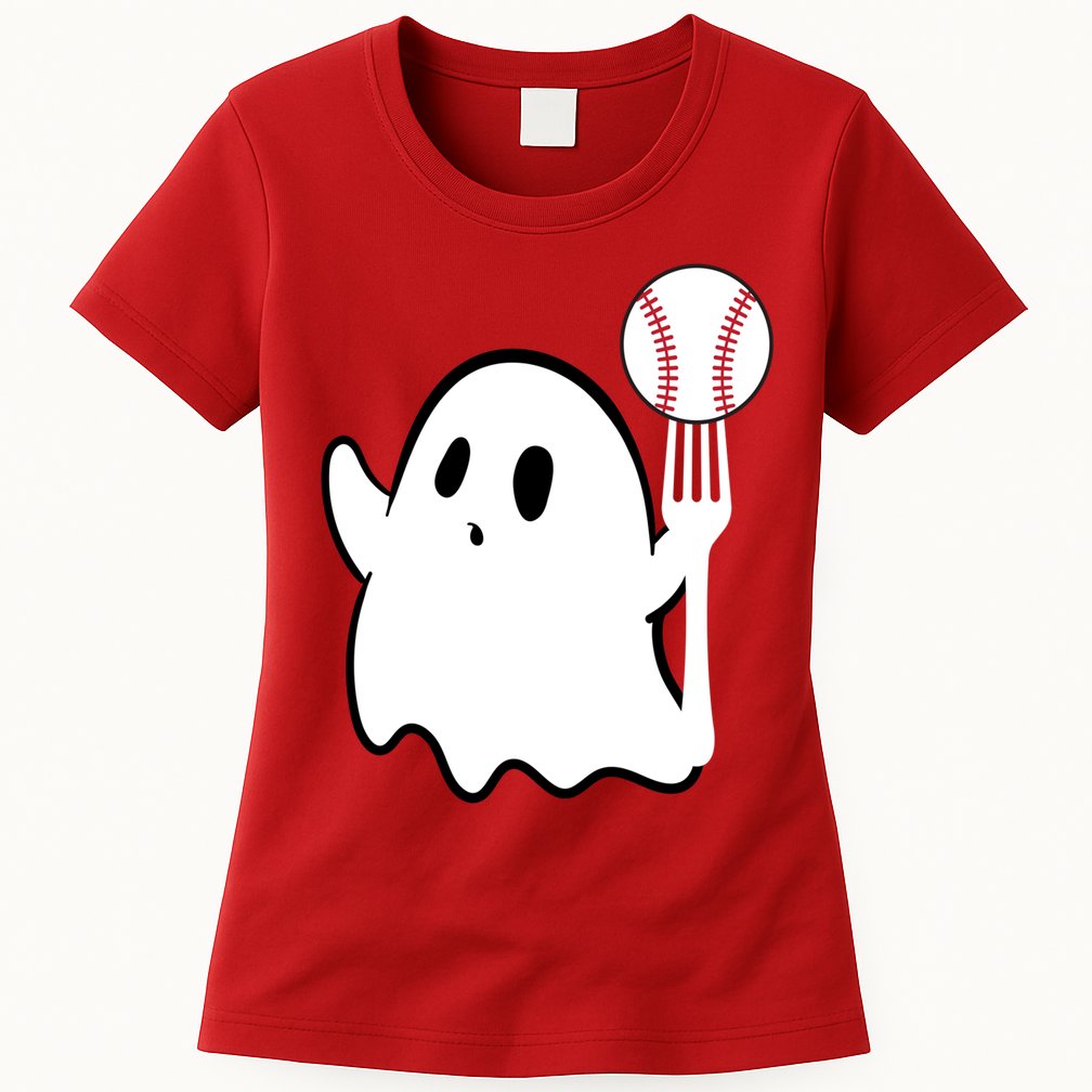 Ghost Forkball Baseball Pitch Fork Ball K Strikeout Womens T-Shirt