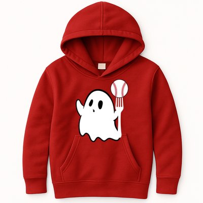 Ghost Forkball Baseball Pitch Fork Ball K Strikeout Kids Hoodie