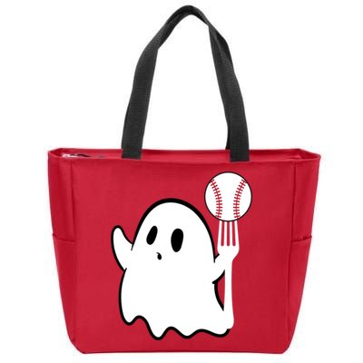 Ghost Forkball Baseball Pitch Fork Ball K Strikeout Zip Tote Bag