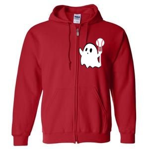 Ghost Forkball Baseball Pitch Fork Ball K Strikeout Full Zip Hoodie