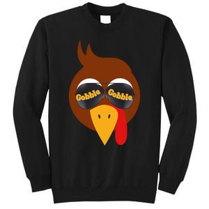 Gobble Funny Cute Turkey Face Cute Turkey Family Thanksgiving Thanksgivings Sweatshirt