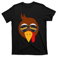 Gobble Funny Cute Turkey Face Cute Turkey Family Thanksgiving Thanksgivings T-Shirt