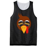 Gobble Funny Cute Turkey Face Cute Turkey Family Thanksgiving Thanksgivings Mesh Reversible Basketball Jersey Tank