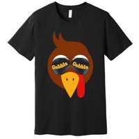 Gobble Funny Cute Turkey Face Cute Turkey Family Thanksgiving Thanksgivings Premium T-Shirt