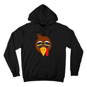 Gobble Funny Cute Turkey Face Cute Turkey Family Thanksgiving Thanksgivings Tall Hoodie