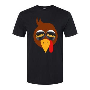 Gobble Funny Cute Turkey Face Cute Turkey Family Thanksgiving Thanksgivings Softstyle CVC T-Shirt