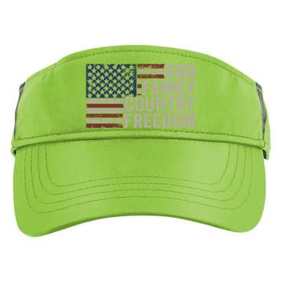 God Family Country Freedom Great Gift 4th July Usa Flag Christian Meaningful Gif Adult Drive Performance Visor