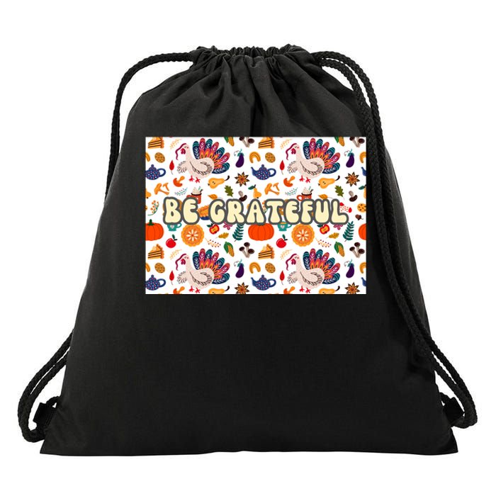 Gobble Funny Cute Turkey Face Cute Turkey Family Thanksgiving Thanksgivings Drawstring Bag