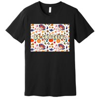 Gobble Funny Cute Turkey Face Cute Turkey Family Thanksgiving Thanksgivings Premium T-Shirt