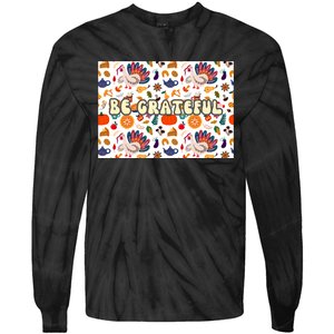 Gobble Funny Cute Turkey Face Cute Turkey Family Thanksgiving Thanksgivings Tie-Dye Long Sleeve Shirt