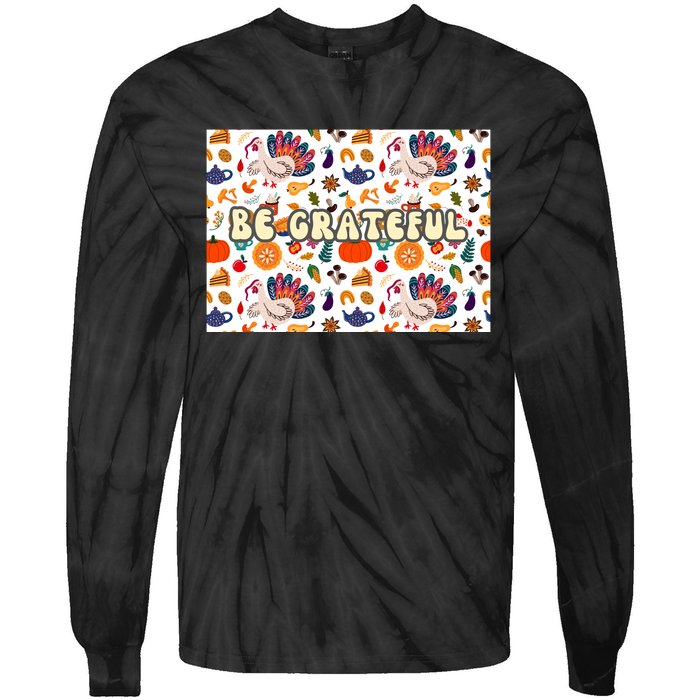 Gobble Funny Cute Turkey Face Cute Turkey Family Thanksgiving Thanksgivings Tie-Dye Long Sleeve Shirt