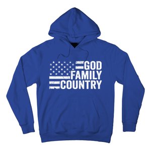 God Family Country Gift Usa Patriotic Christian American Flag Funny Gift Hoodie