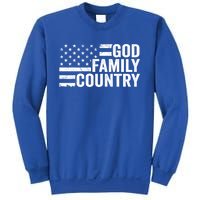 God Family Country Gift Usa Patriotic Christian American Flag Funny Gift Sweatshirt