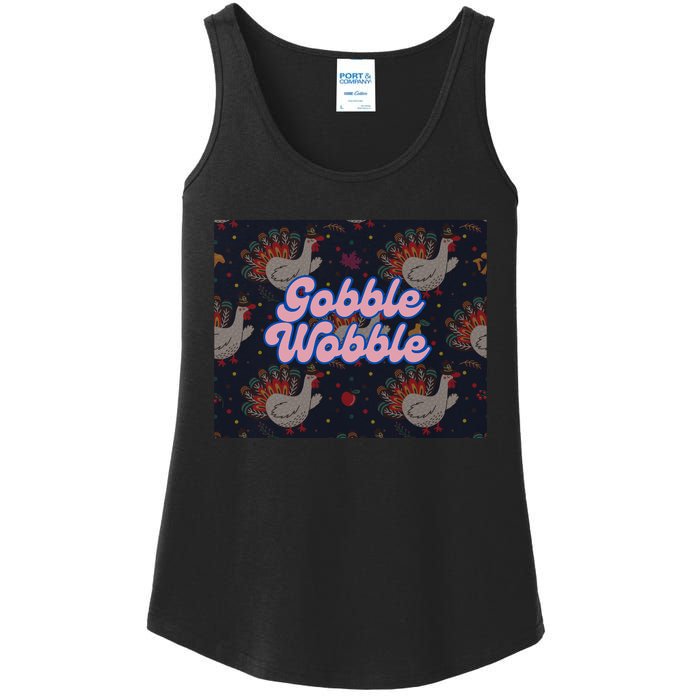 Gobble Funny Cute Turkey Face Cute Turkey Family Thanksgiving Thanksgivings Ladies Essential Tank