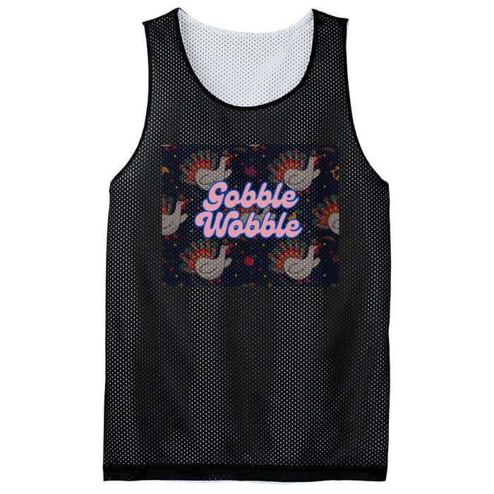 Gobble Funny Cute Turkey Face Cute Turkey Family Thanksgiving Thanksgivings Mesh Reversible Basketball Jersey Tank