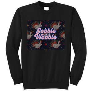 Gobble Funny Cute Turkey Face Cute Turkey Family Thanksgiving Thanksgivings Tall Sweatshirt