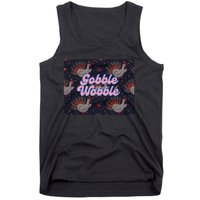 Gobble Funny Cute Turkey Face Cute Turkey Family Thanksgiving Thanksgivings Tank Top