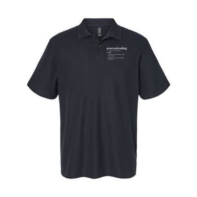 Gifts For Coders Procrasticoding Computer Funny Coding Softstyle Adult Sport Polo